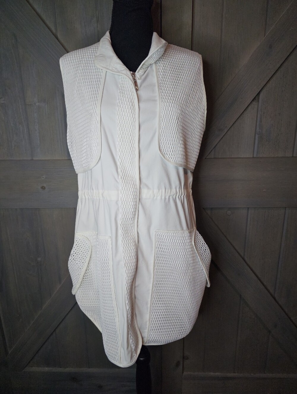 Anatomie White Mesh Long Vest sz Large